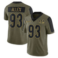 C.Bengals #93 Jonathan Allen Player Olive Salute to Service Game Hdoa Stitched Jerseys
