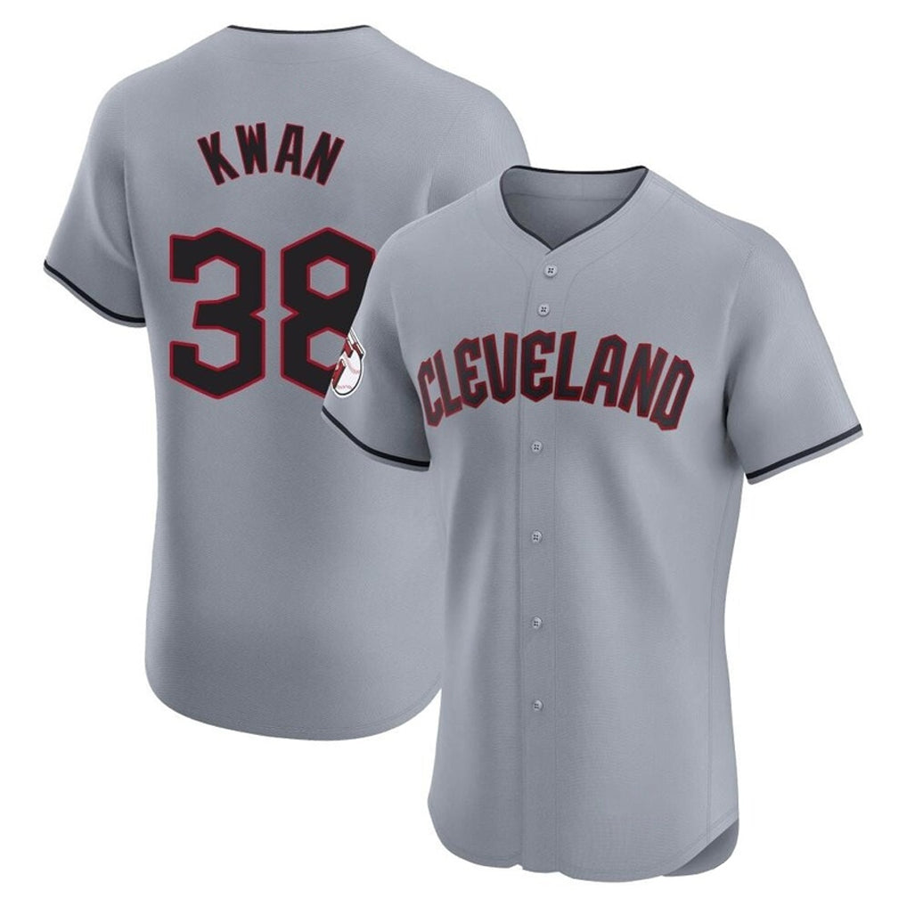 C.Guardians #38 Steven Kwan Player Gray Road Limited Elite Home Hdoa Stitched Jerseys