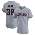 C.Guardians #38 Steven Kwan Player Gray Road Limited Elite Home Hdoa Stitched Jerseys