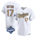 LA.Dodgers #17 Shohei Ohtani Player Gold World Series Meet Collection Limited Home Hdoa Stitched Jerseys