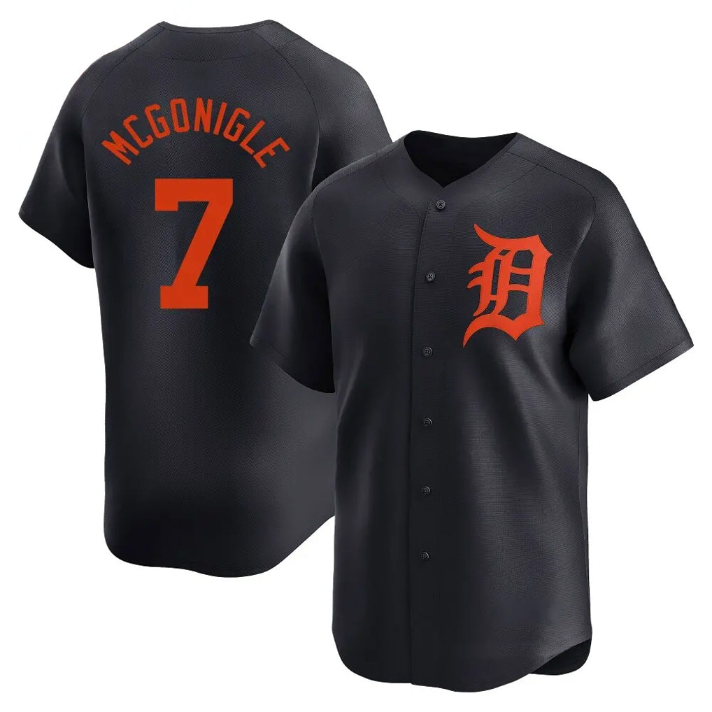 D.Tigers #7 Kevin McGonigle Player Navy Home Limited Hdoa Stitched Jerseys