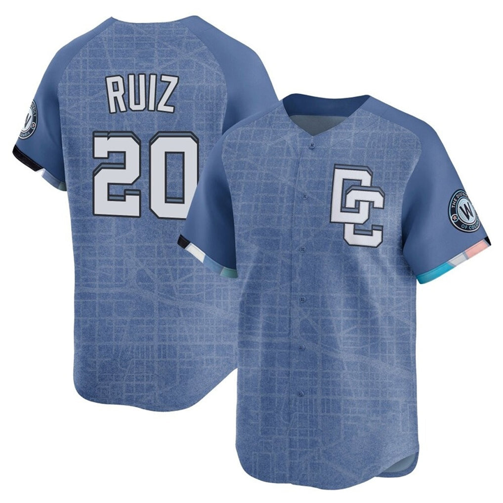 W.Nationals #20 Keibert Ruiz Player Light Blue Limited City Connect Hdoa Stitched Jerseys