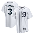 D.Tigers #3 Alan Trammell Player White Home Game Hdoa Stitched Jerseys