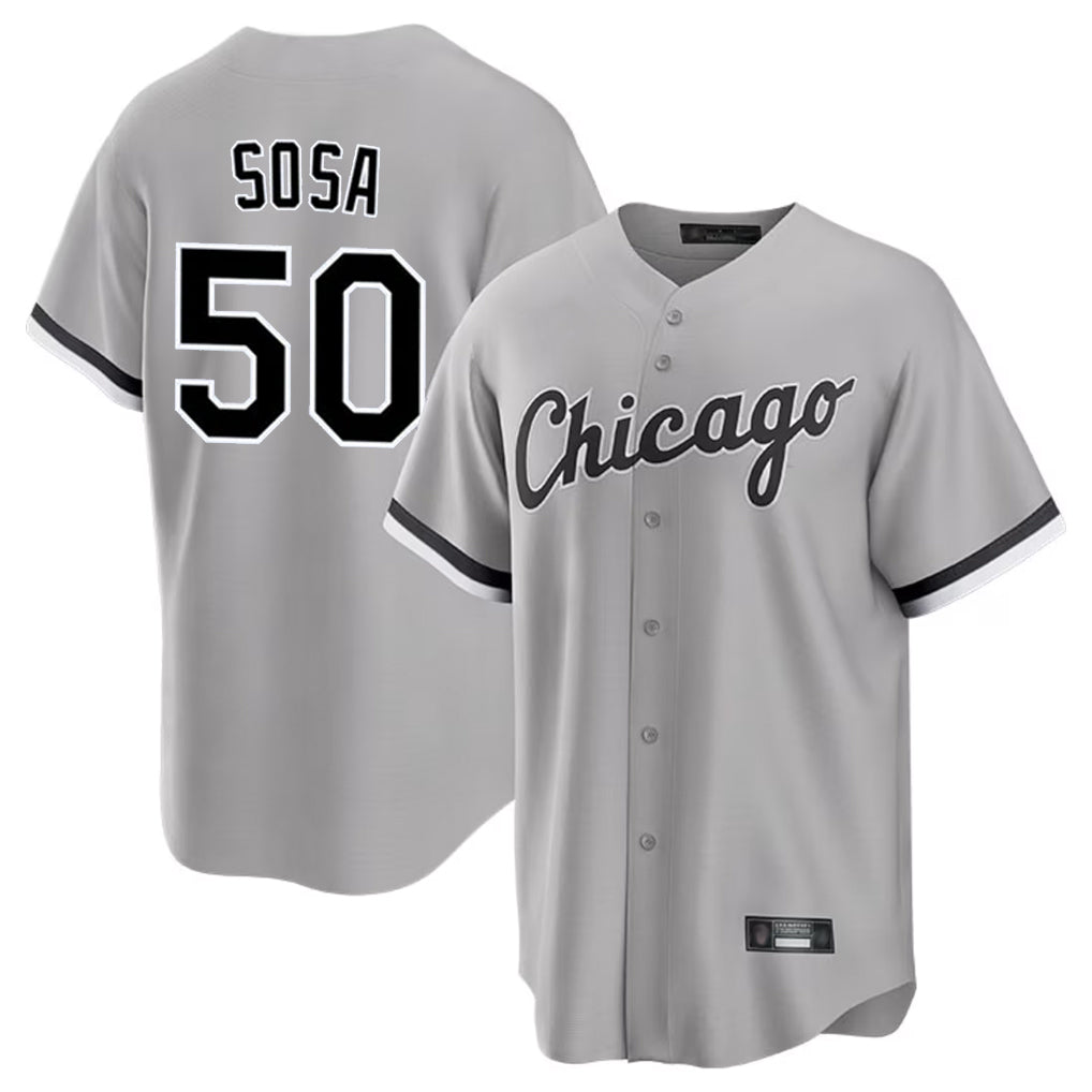 C.White Sox #50 Lenyn Sosa Player Gray Home Game Hdoa Stitched Jerseys