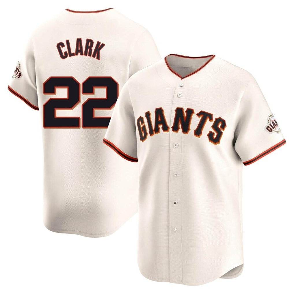 SF.Giants #22 Will Clark Player Cream Home Limited Hdoa Stitched Jerseys