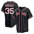 B.Red Sox #35 Garrett Crochet Player Black Out Home Game Hdoa Stitched Jerseys