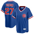 C.Cubs #27 Seiya Suzuki Player Royal T-shirt Cooperstown Collection Limited Hdoa Stitched Jerseys