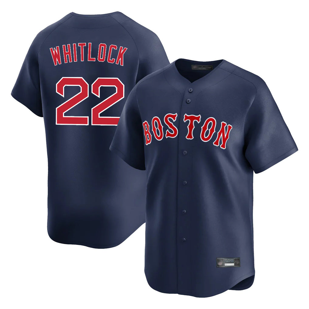 B.Red Sox #22 Garrett Whitlock Player Navy Limited Home Game Hdoa Stitched Jerseys