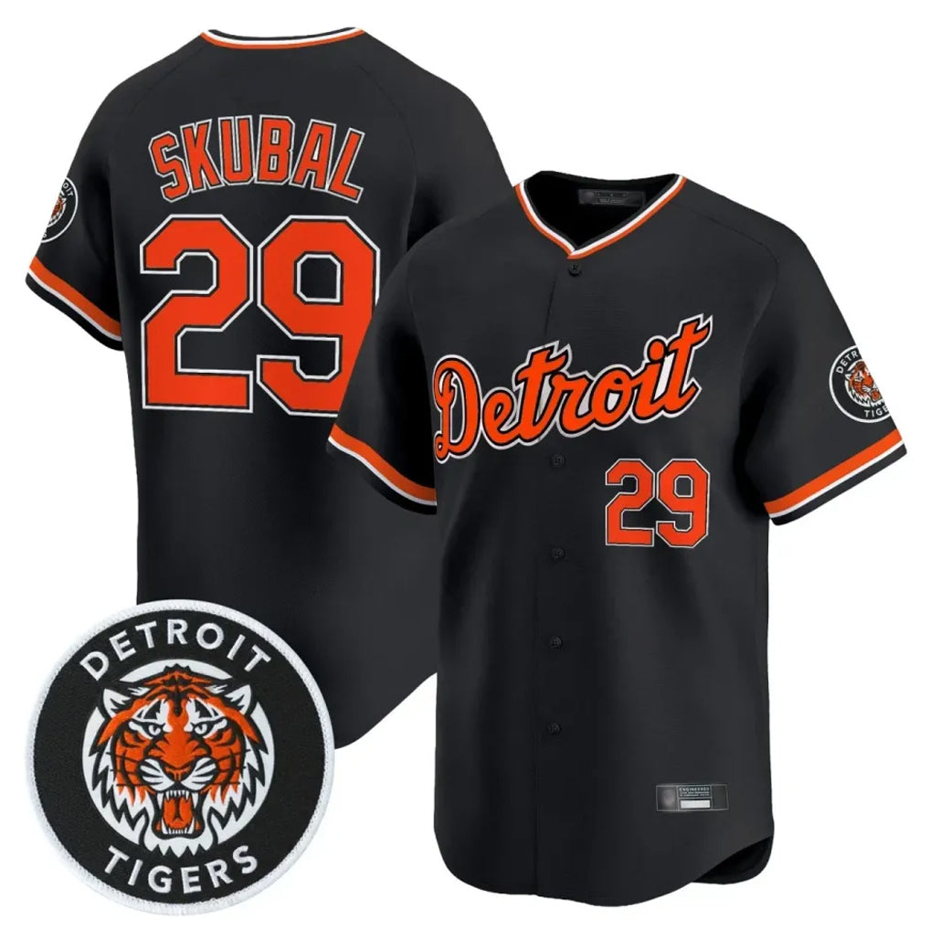 D.Tigers #29 Tarik Skubal Player Black Limited Home Hdoa Stitched Jerseys