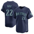 S.Mariners #22 Bryan Woo Player Navy Home Limited Hdoa Stitched Jerseys