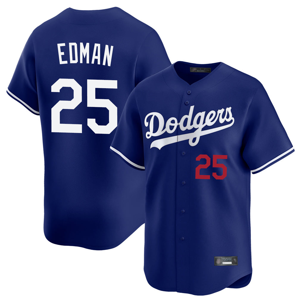 LA.Dodgers #25 Tommy Edman Player Royal Limited Home Hdoa Stitched Jerseys