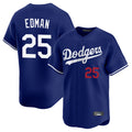 LA.Dodgers #25 Tommy Edman Player Royal Limited Home Hdoa Stitched Jerseys