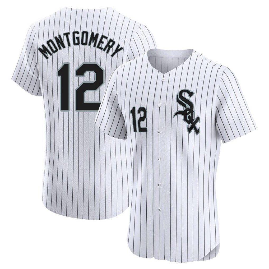 C.White Sox #12 Colson Montgomery Player White Stripe Limited Elite Home Hdoa Stitched Jerseys