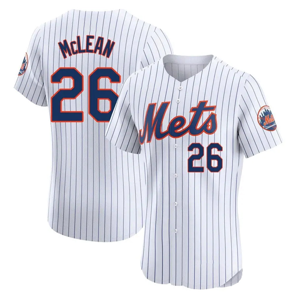 NY.Mets #26 Nolan McLean Player White Home Limited Elite Hdoa Stitched Jerseys