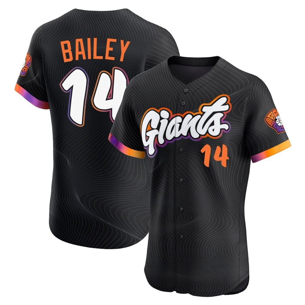 SF.Giants #14 Patrick Bailey Player Black 2025 City Connect Home Limited Elite Hdoa Stitched Jerseys