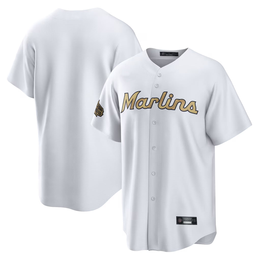 M.Marlins ## Marlins Blank Player Gold  Home Game Hdoa Stitched Jerseys
