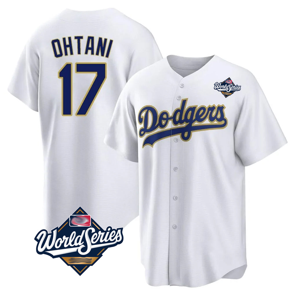 LA.Dodgers #17 Shohei Ohtani Player Gold White World Series 2026 Collection Stadium Game Hdoa Stitched Jerseys