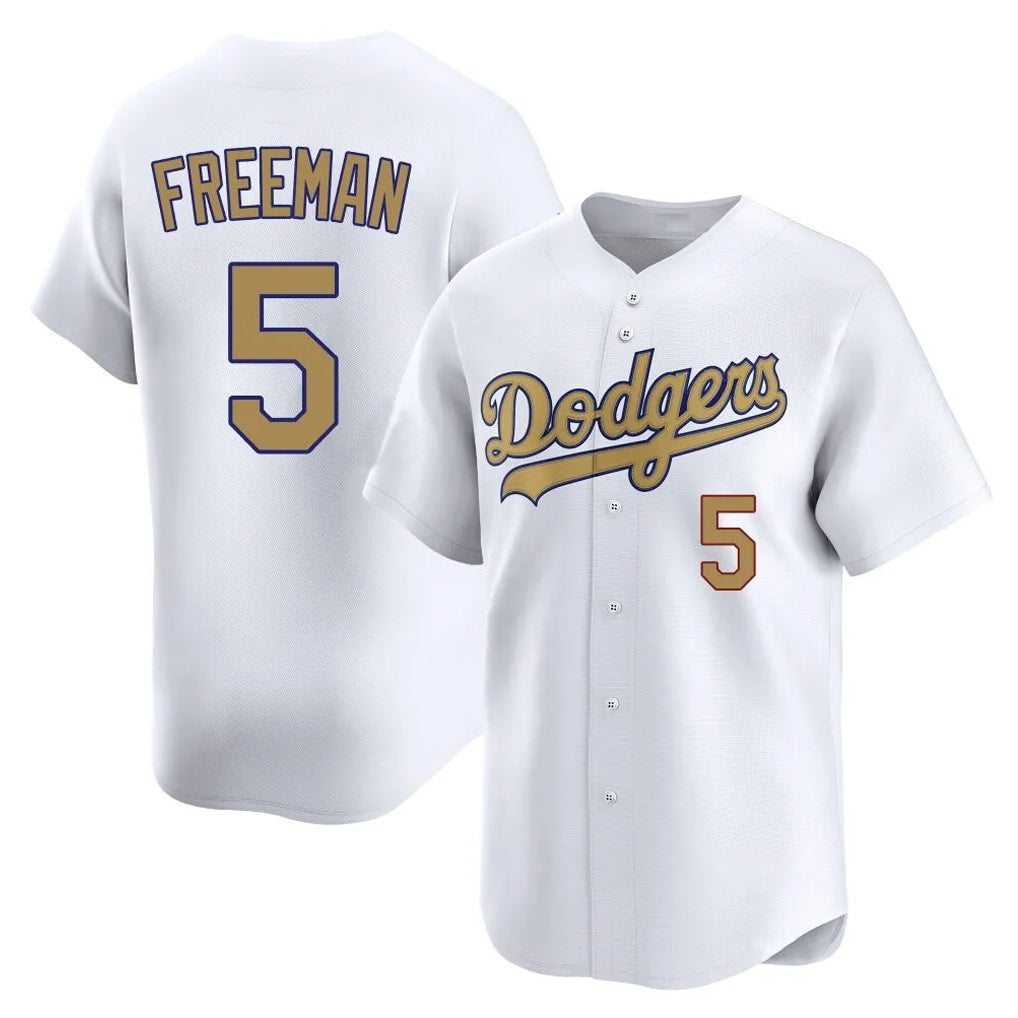LA.Dodgers #5 Freddie Freeman Player Gold Collection Limited Home Hdoa Stitched Jerseys