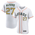 H.Astros #27 Jose Altuve Player Gold Collection Limited Elite Home Hdoa Stitched Jerseys