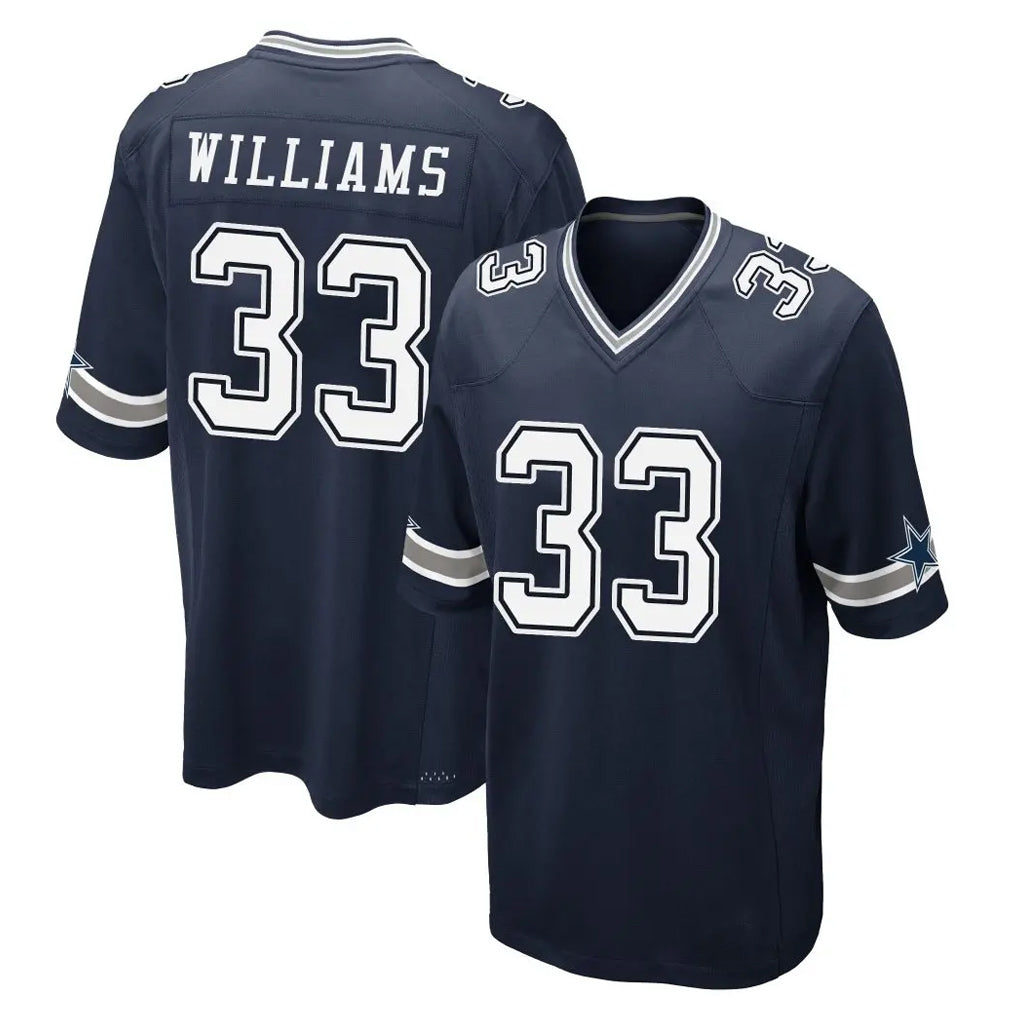 D.Cowboys #33 Javonte Williams Player Navy Home Game Hdoa Stitched Jerseys