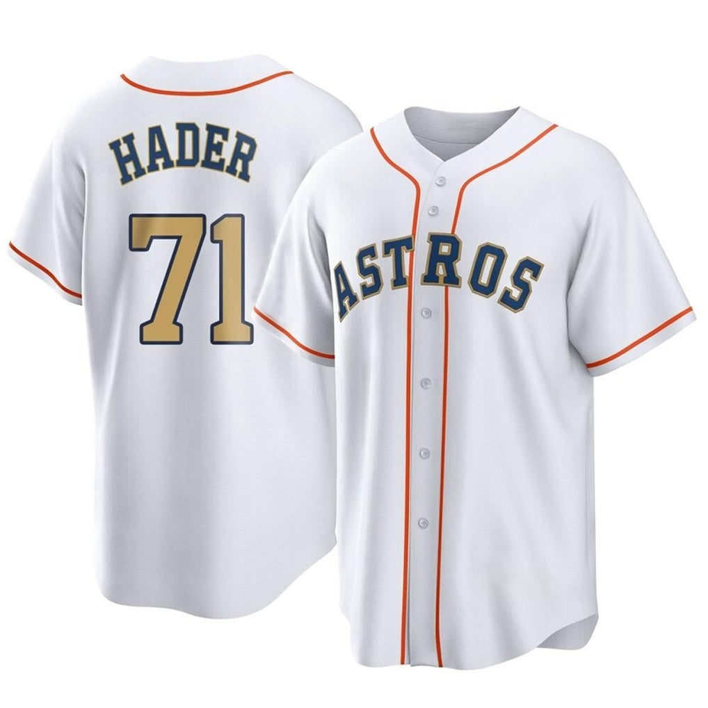 H.Astros #71 Josh Hader Player Gold Collection Game Home Hdoa Stitched Jerseys