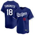 LA.Dodgers #18 Yoshinobu Yamamoto Player Royal Limited Home Hdoa Stitched Jerseys