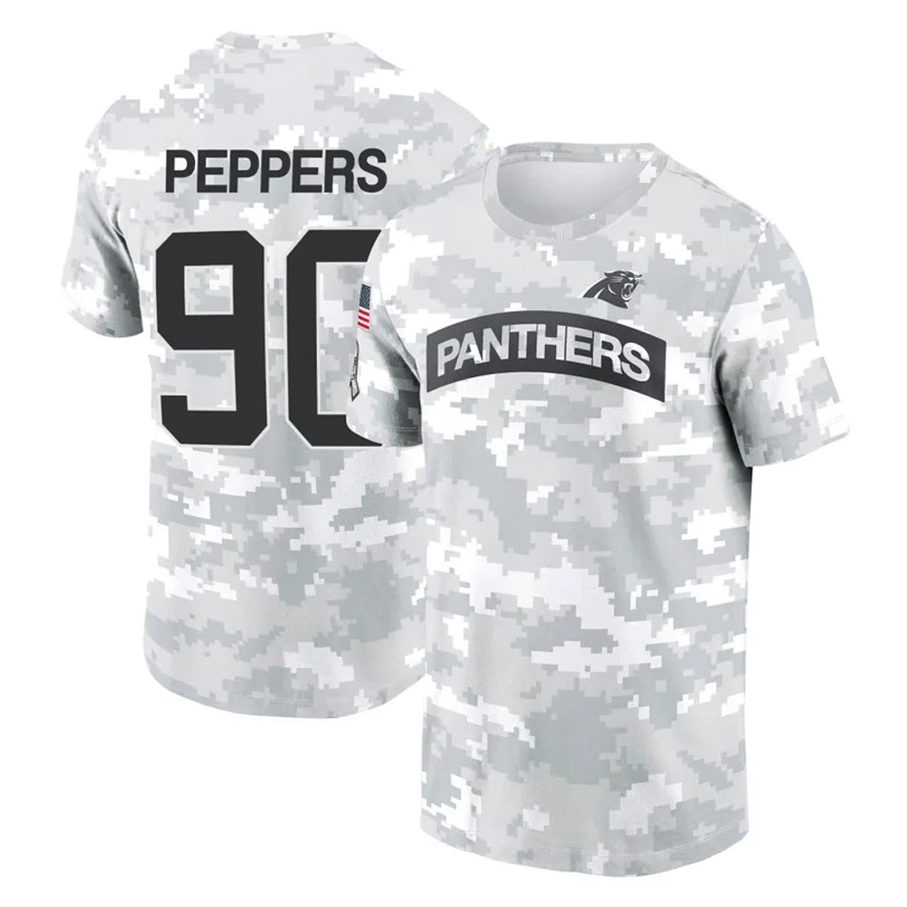 C.Panthers #90 Julius Peppers Player Arctic Camo Salute to Service T-Shirt Hoodies Hdoa Stitched Jerseys