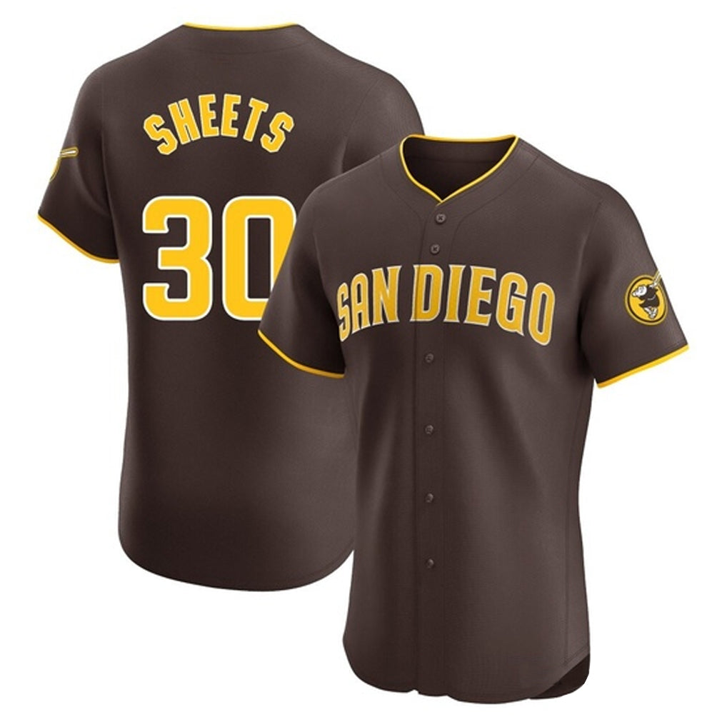 S.Diego Padres #30 Gavin Sheets Player Brown Home Limited Elite Hdoa Stitched Jerseys