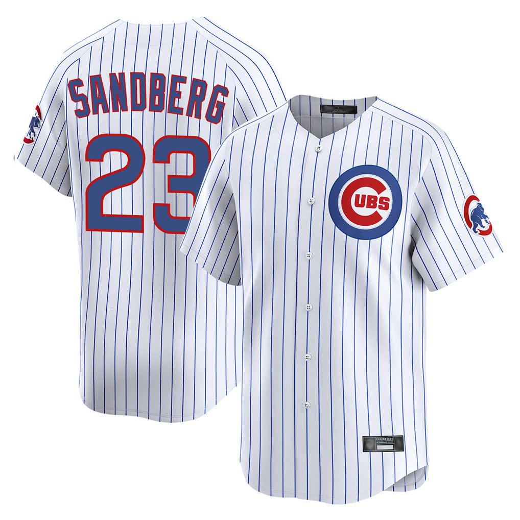 C.Cubs #23 Ryne Sandberg Player White Limited Home Game Hdoa Stitched Jerseys