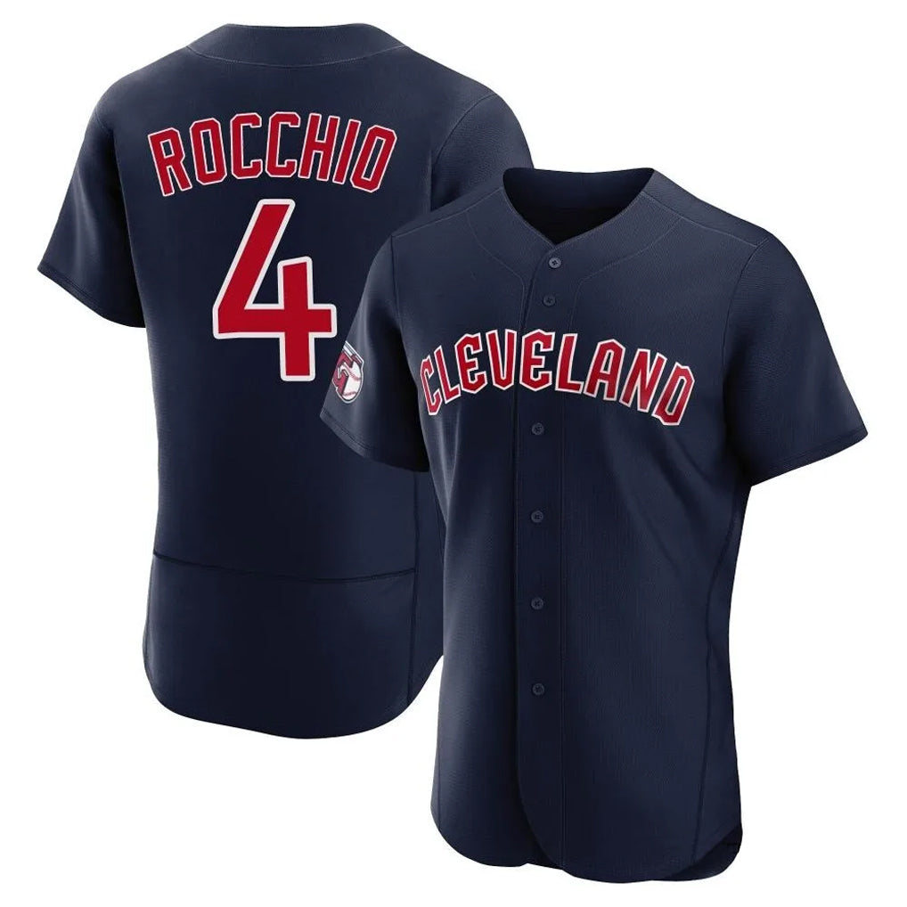 C.Guardians #4 Brayan Rocchio Player Navy Limited Elite Home Hdoa Stitched Jerseys