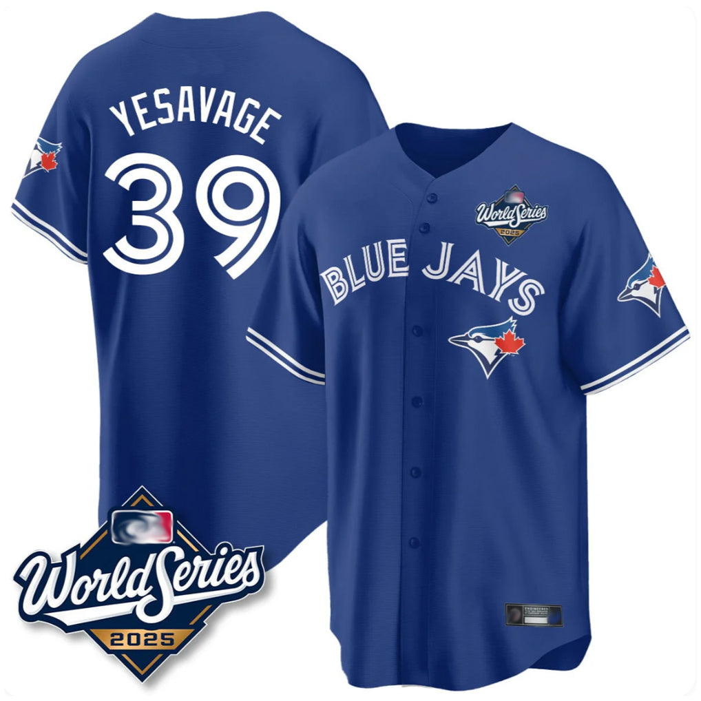 T.Blue Jays #39 Trey Yesavage Player Royal 2025 World Series Limited All Hdoa Stitched Jerseys