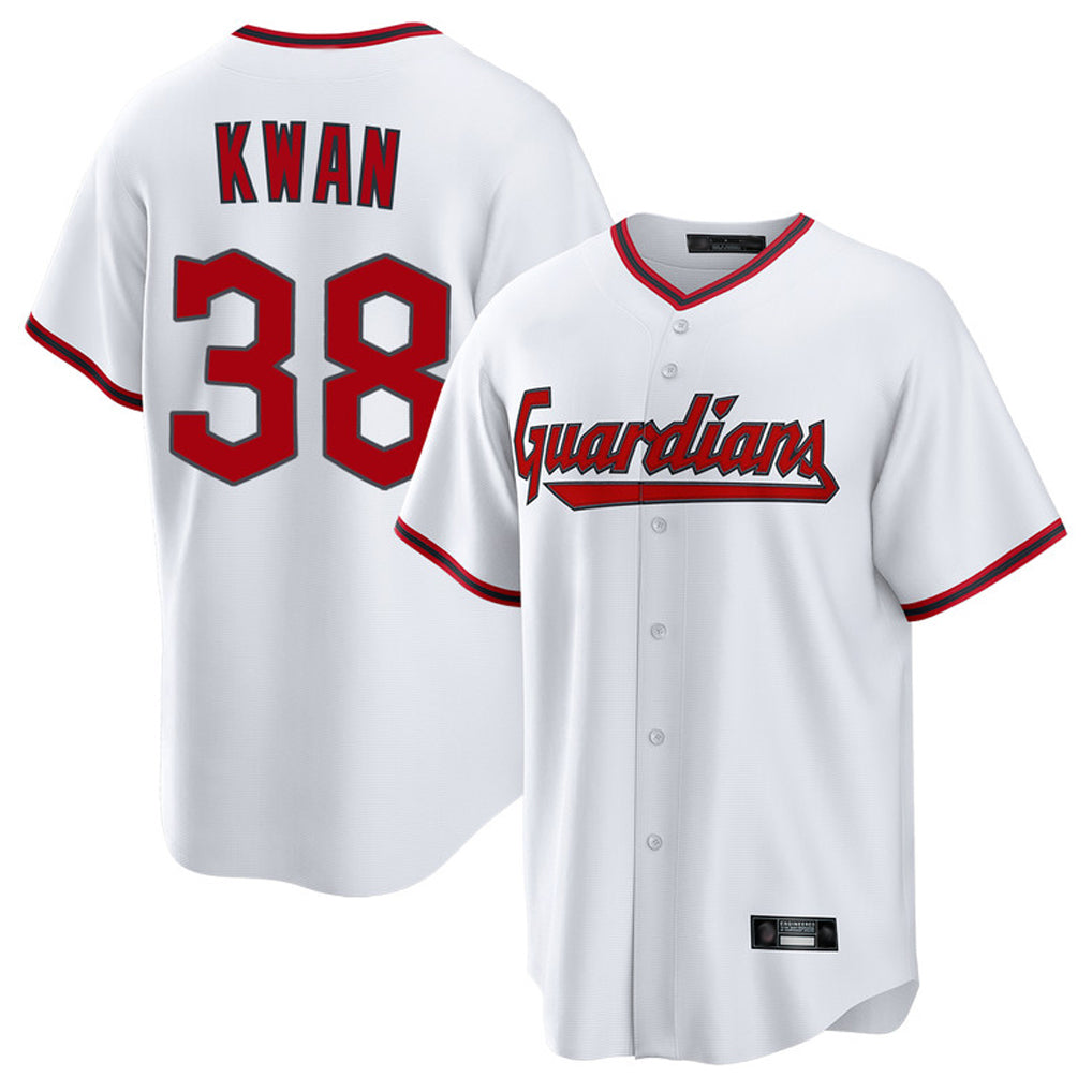 C.Guardians #38 Steven Kwan Player White Game Home Hdoa Stitched Jerseys