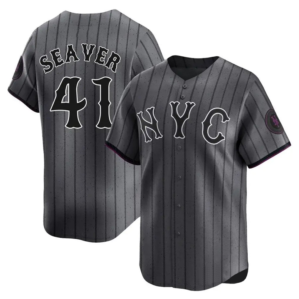 NY.Mets #41 Tom Seaver Player Gray City Connect Limited Hdoa Stitched Jerseys