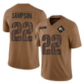 C.Browns #22 Dylan Sampson Player Brown Salute to Service Limited Home Game Hdoa Stitched Jerseys