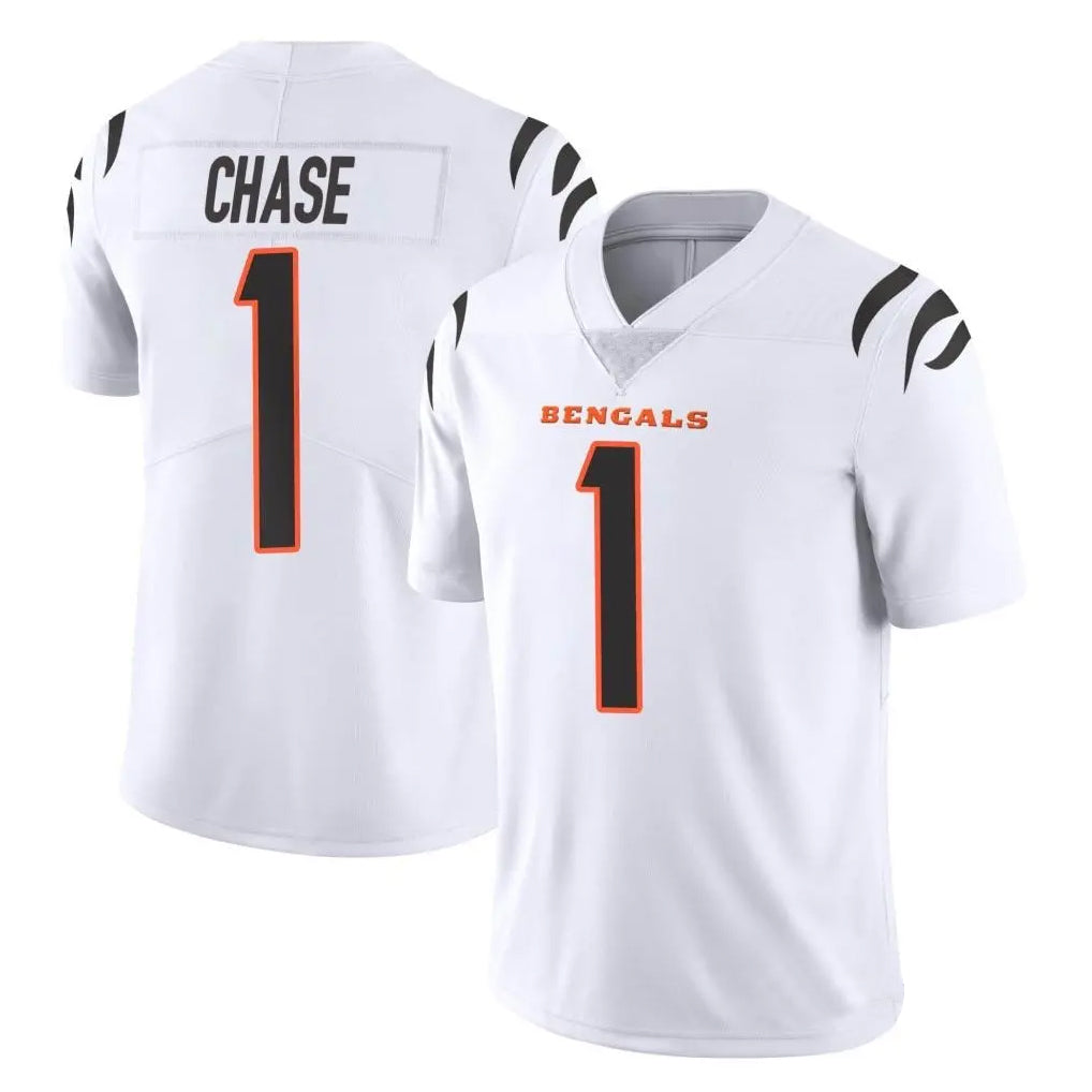 C.Bengals #1 Ja'Marr Chase Player White Vapor Untouchable Limited Home Game Hdoa Stitched Jerseys