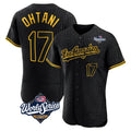 LA.Dodgers #17 Shohei Ohtani Player Black World Series Snake Skin City Limited Elite Home Hdoa Stitched Jerseys