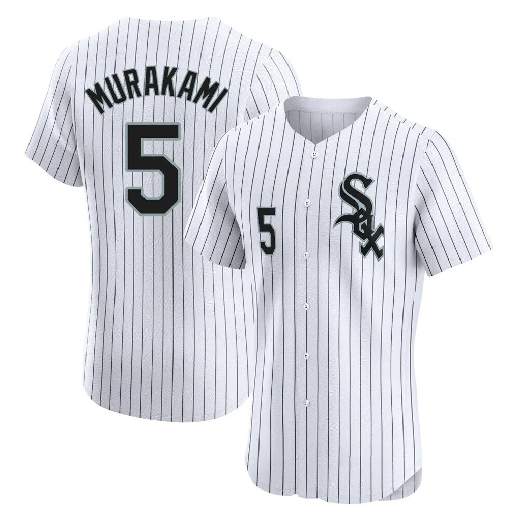 C.White Sox #5 Munetaka Murakami Player White Stripe Limited Elite Home Hdoa Stitched Jerseys