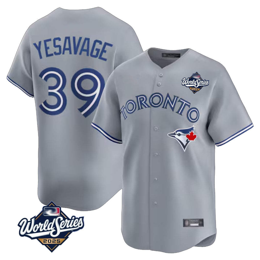 T.Blue Jays #39 Trey Yesavage Player Gray 2025 American League Limited All Hdoa Stitched Jerseys