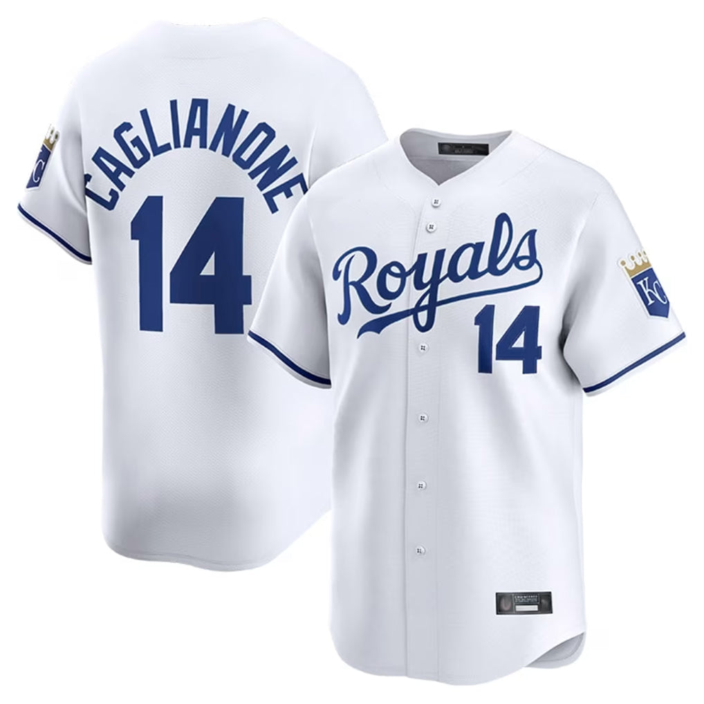 KC.Royals #14 Jac Caglianone Player White Alt Limited Home Hdoa Stitched Jerseys
