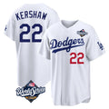 LA.Dodgers #22 Clayton Kershaw Player White World Series Home Game Hdoa Stitched Jerseys