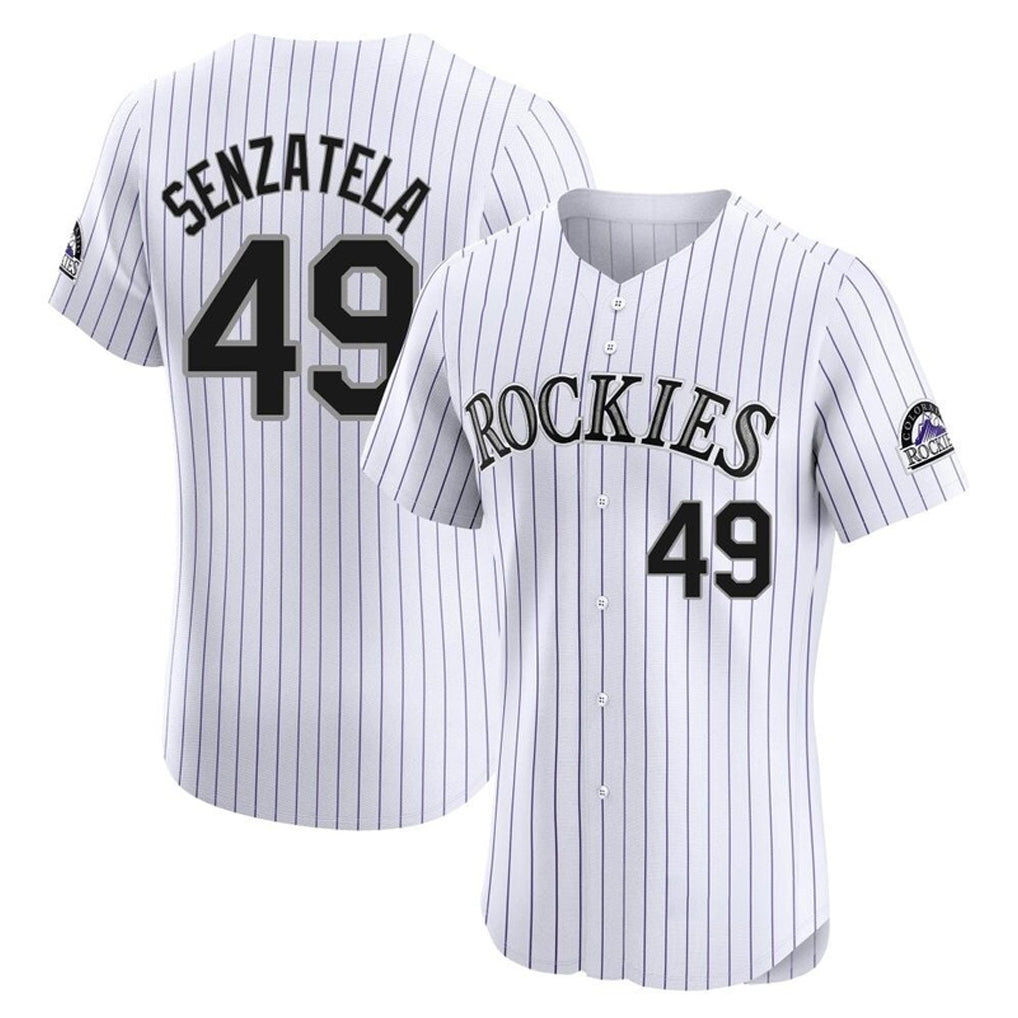 C.Rockies #49 Antonio Senzatela Player White Limited Elite Home Hdoa Stitched Jerseys