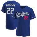 LA.Dodgers #22 Clayton Kershaw Player Royal Limited Elite Home Hdoa Stitched Jerseys