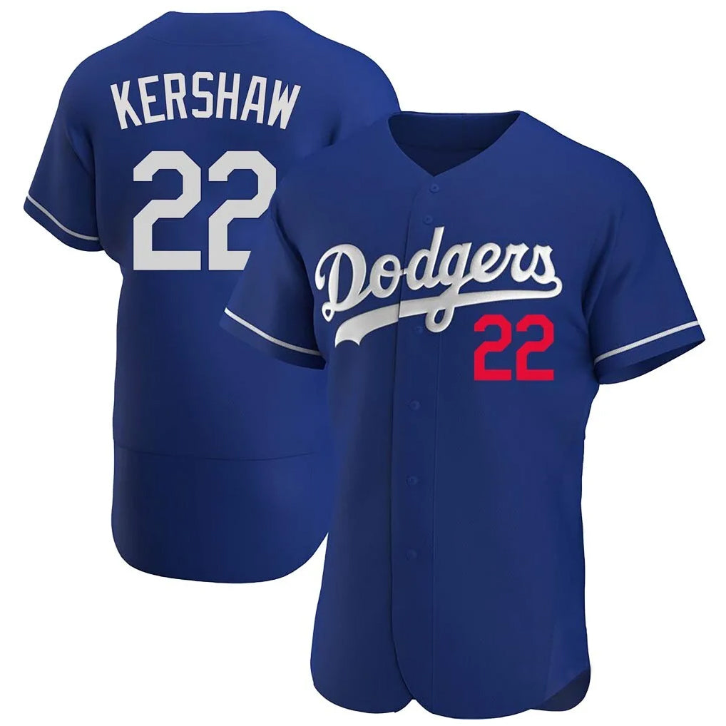 LA.Dodgers #22 Clayton Kershaw Player Royal Limited Elite Home Hdoa Stitched Jerseys
