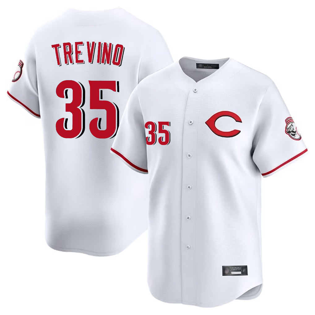 C.Reds #35 Jose Trevino Player White Limited Home Hdoa Stitched Jerseys