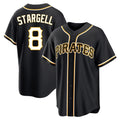 P.Pirates #8 Willie Stargell Player Black Fashion Out Home Game Hdoa Stitched Jerseys