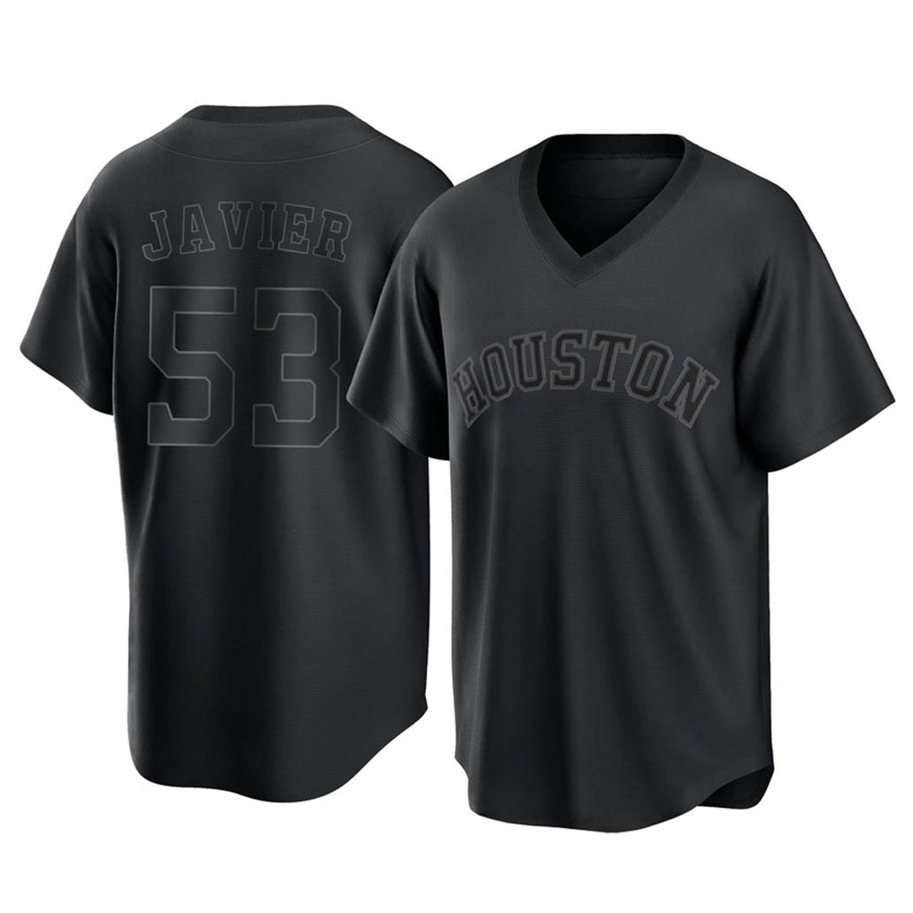 H.Astros #53 Cristian Javier Player Black Fashion T-shirt Home Game Hdoa Stitched Jerseys