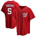 W.Nationals #5 CJ Abrams Player Red Replica Alternate Game Hdoa Stitched Jerseys