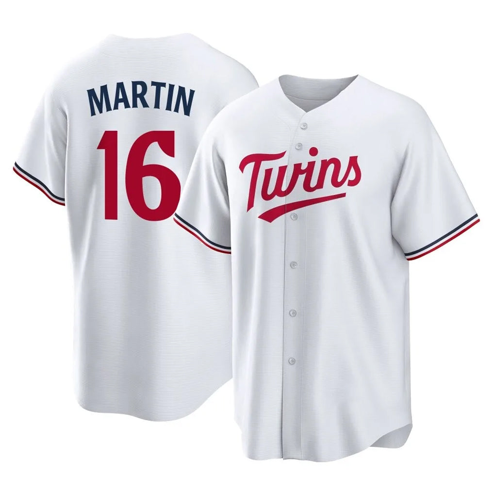 M.Twins #16 Austin Martin Player White Home Game Hdoa Stitched Jerseys