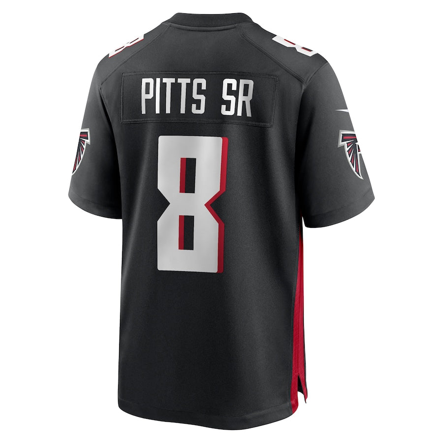 A.Falcons #8 Kyle Pitts Sr. Player Black Home Game Hdoa Stitched Jerseys