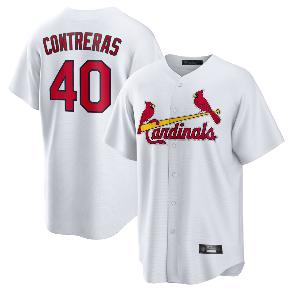 St. Louis Cardinals #40 Willson Contreras Player White Home Game Hdoa Stitched Jerseys